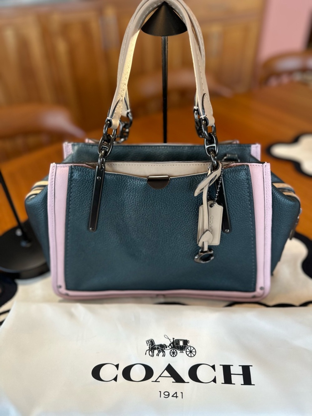 Coach Dreamer Satchel 31633 • Aurora Multi Colorblock Leather • Like New 🌸